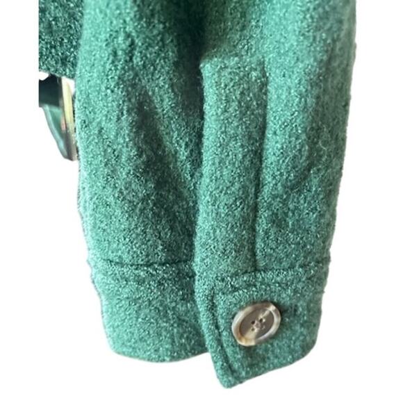 Joie Women’s Green Wool Blend Shacket Jacket Size 1X Button Front Pockets - Picture 3 of 6